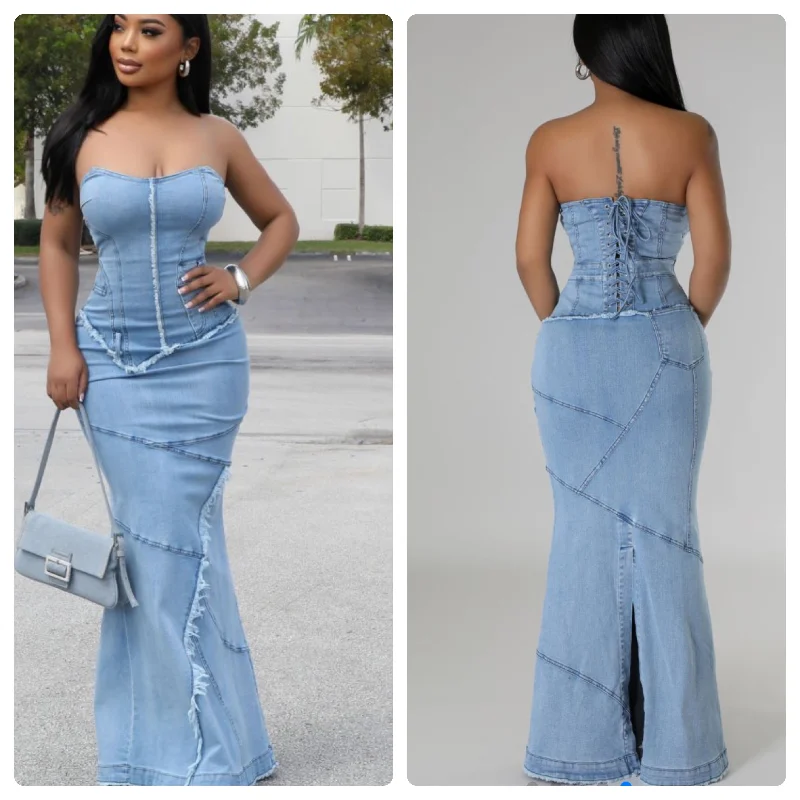 Corset Denim Dress