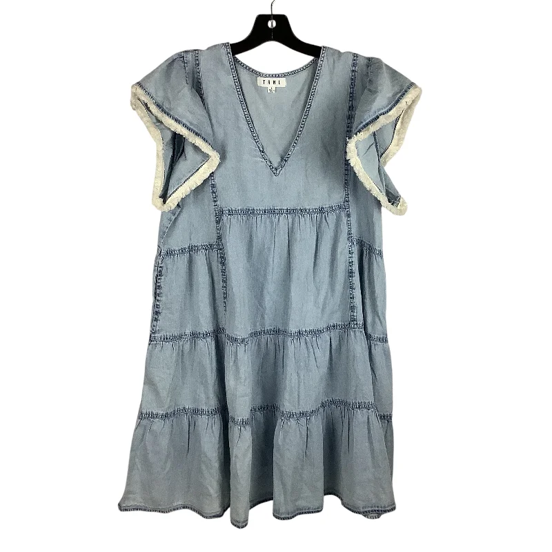 Dress Casual Midi By Thml In Blue Denim, Size: L