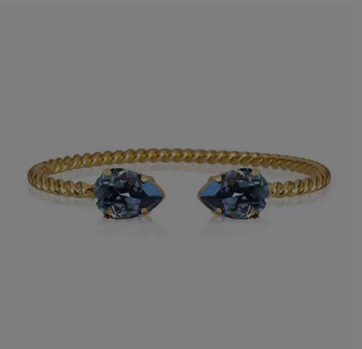 Caroline Svedbom Mini Drop Bracelet Gold Denim Blue