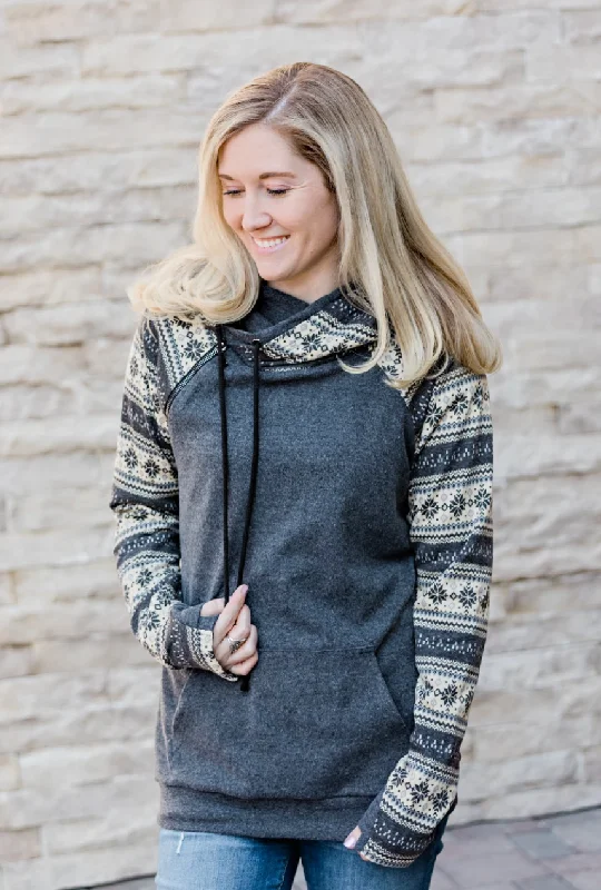 Winter Nights Double Hoodie with Pocket & Thumbholes {Michelle Mae}