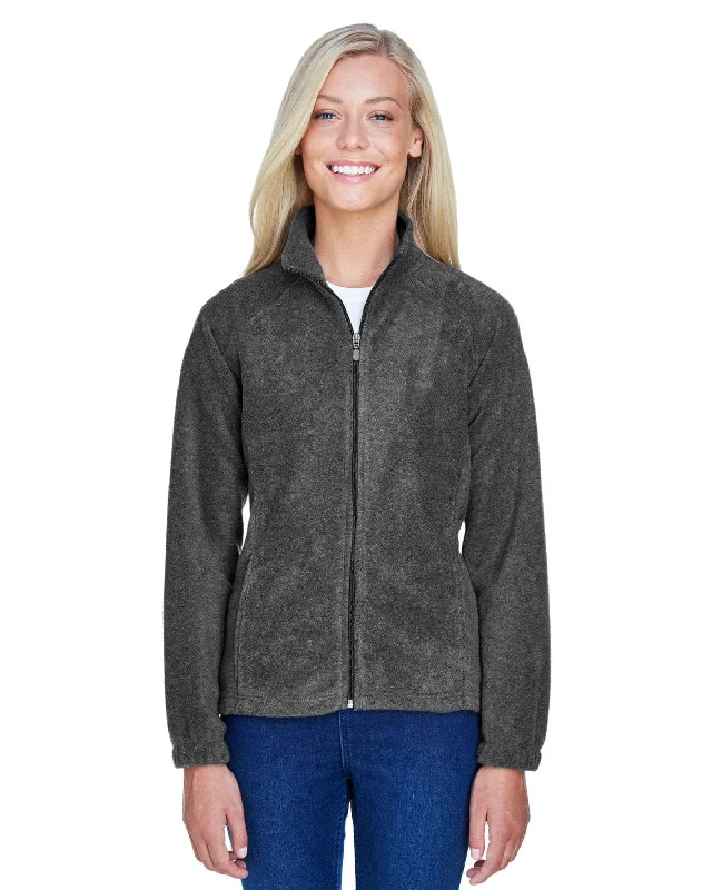 Harriton Ladies Full-Zip Fleece Jacket | Charcoal