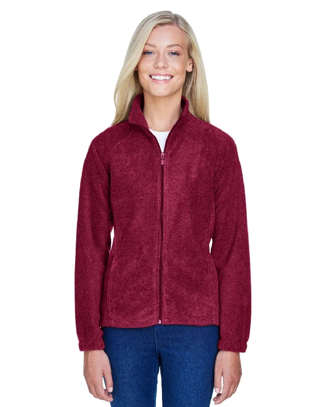 Harriton Ladies Full-Zip Fleece Jacket | Wine