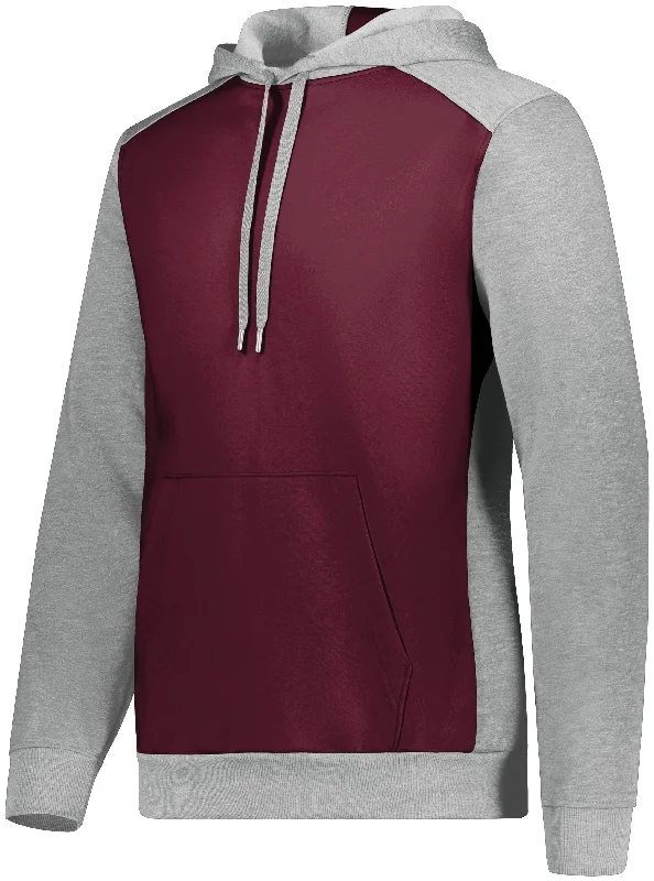 MAROON/GREY HEATHER