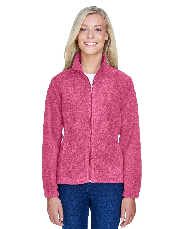 Harriton Ladies Full-Zip Fleece Jacket | Charity Pink