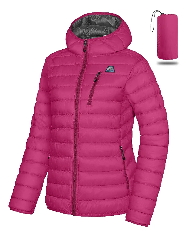 Women's Puffer Jacket, Winter Coat Windproof and Packable