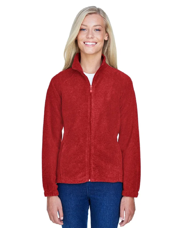 Harriton Ladies Full-Zip Fleece Jacket | Red