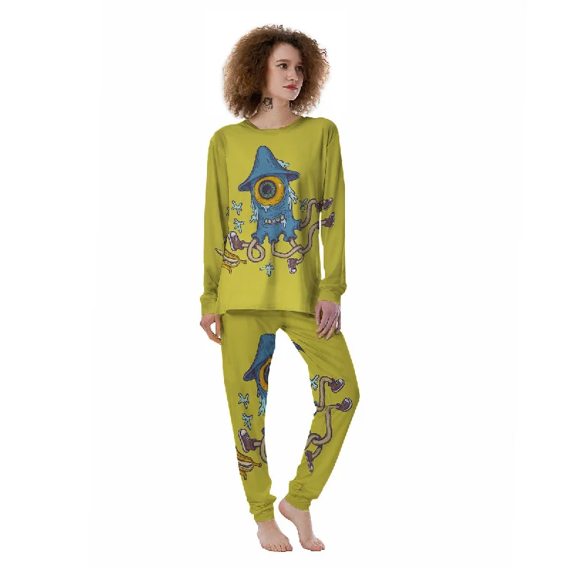 Monster Graffiti Characters Print Women's Pajamas