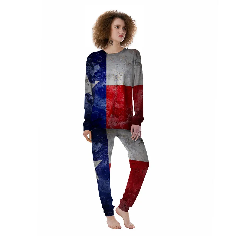 National Texas Flag Print Women's Pajamas