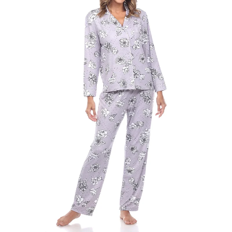 Women's Long Sleeve Floral Pajama Set