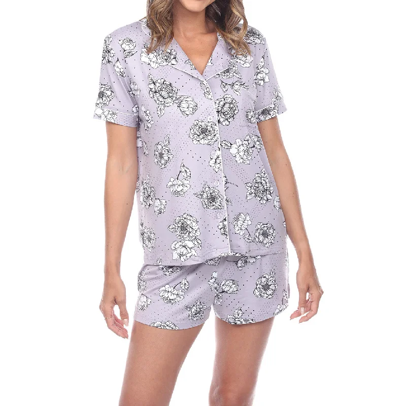 Women's Short Sleeve Floral Pajama Set