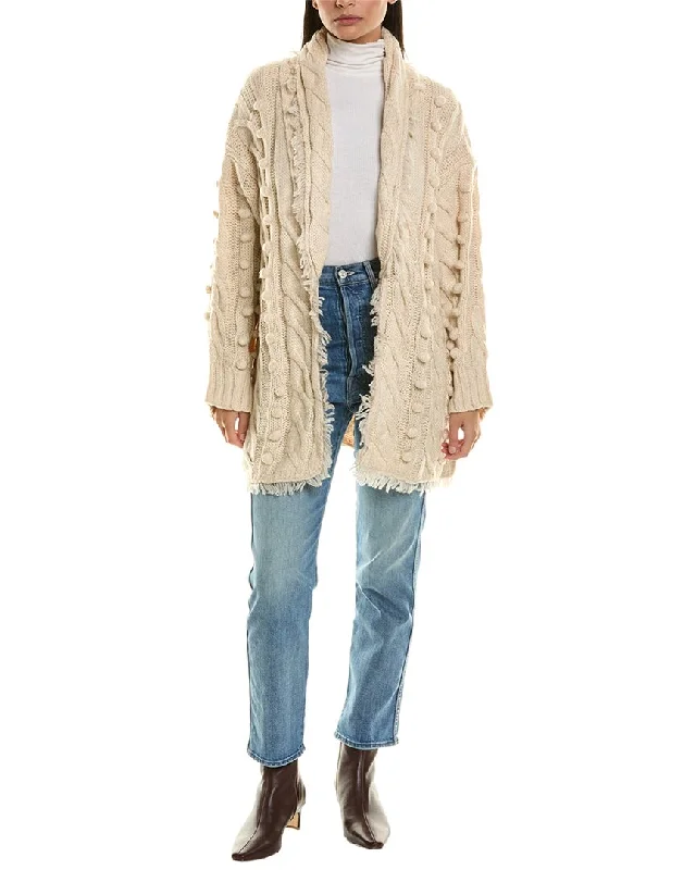 Farm Rio Braided Wool-Blend Cardigan