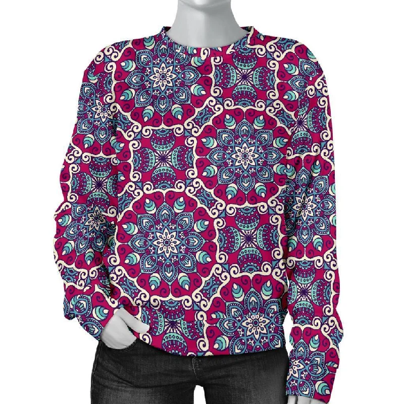 Bohemian Print Pattern Women's Sweatshirt