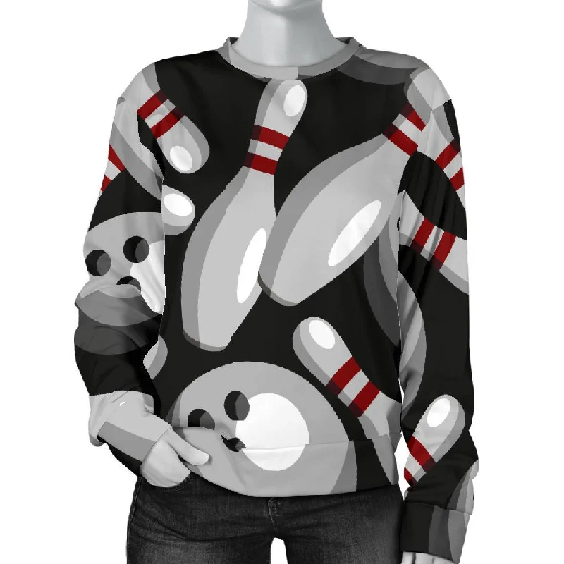 Bowling Pattern Print Women's Sweatshirt