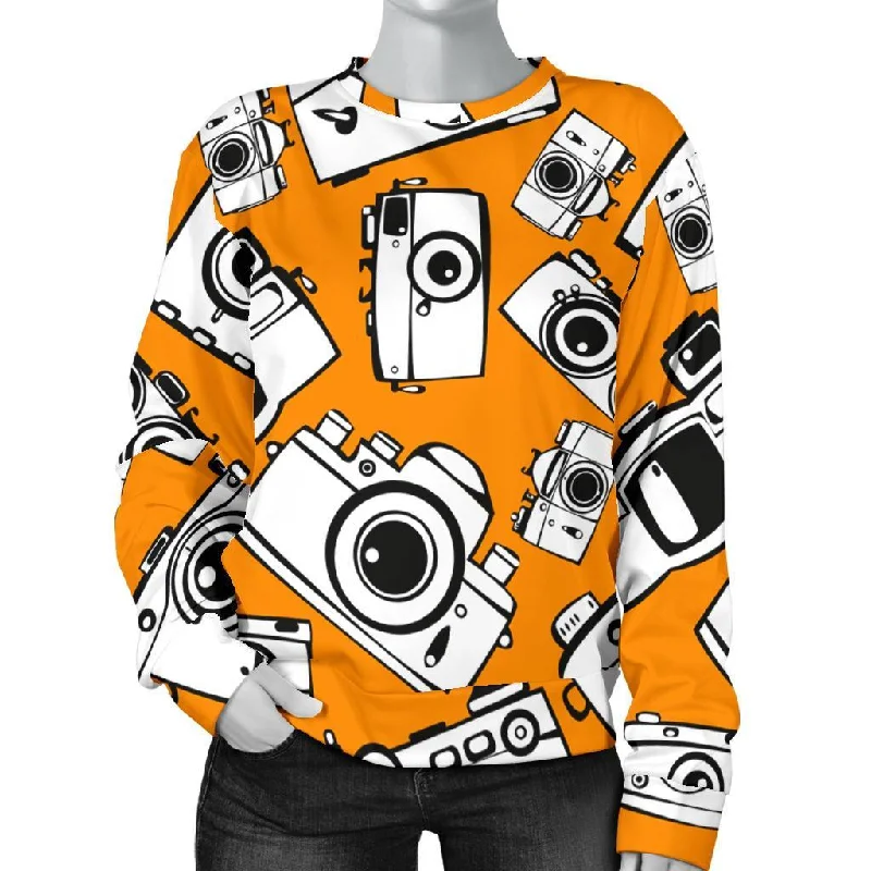 Camera Pattern Print Women's Sweatshirt