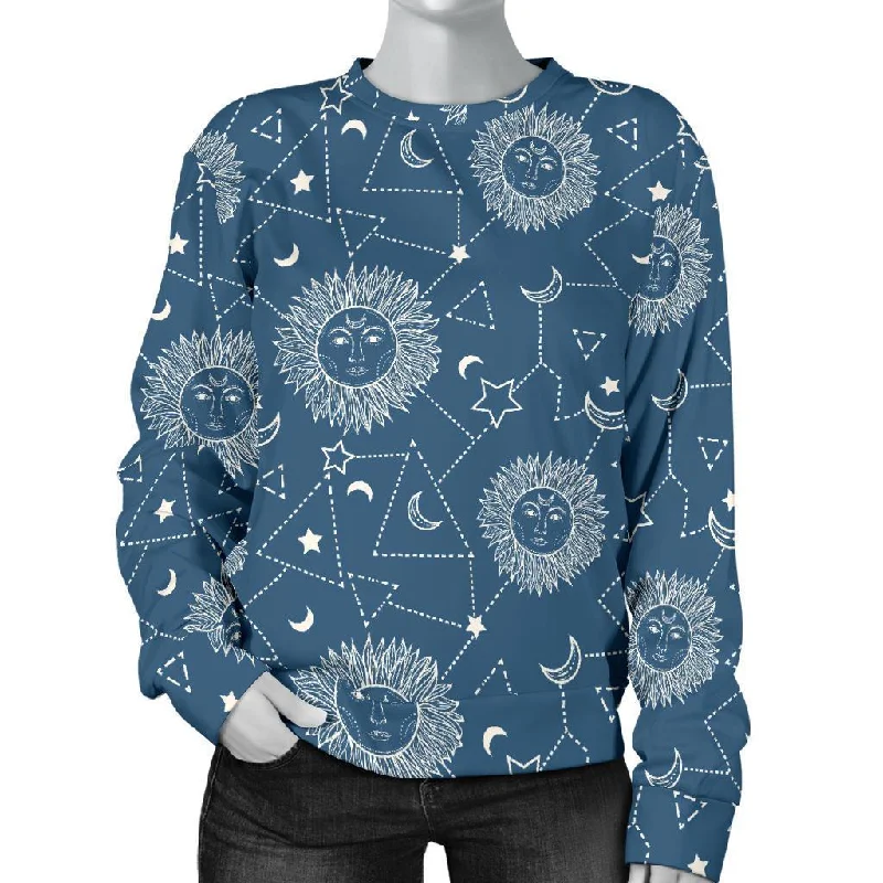 Celestial Print Pattern Women's Sweatshirt