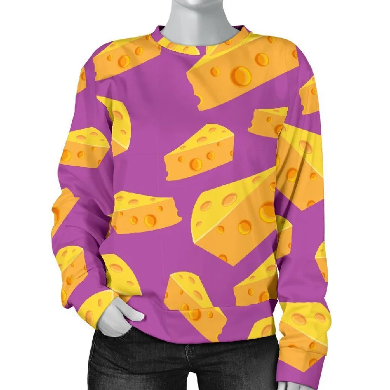 Cheese Pattern Print Women's Sweatshirt