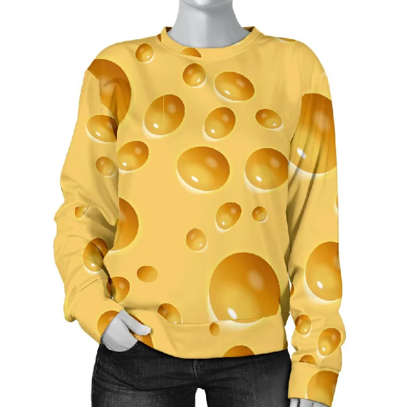 Cheese Surface Pattern Print Women's Sweatshirt