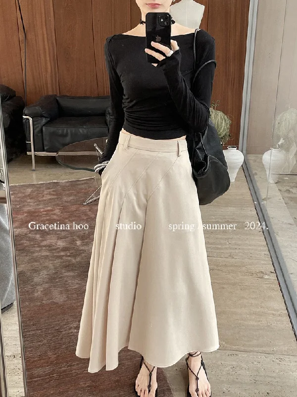 Olivia Asymmetrical Pleated Skirt