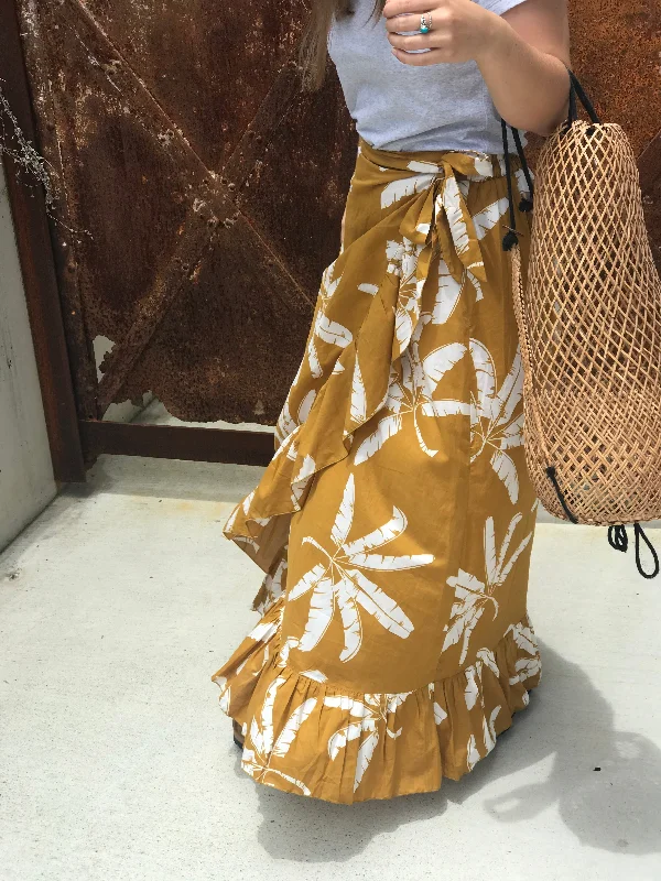 Queenie Skirt - Island Gold Print