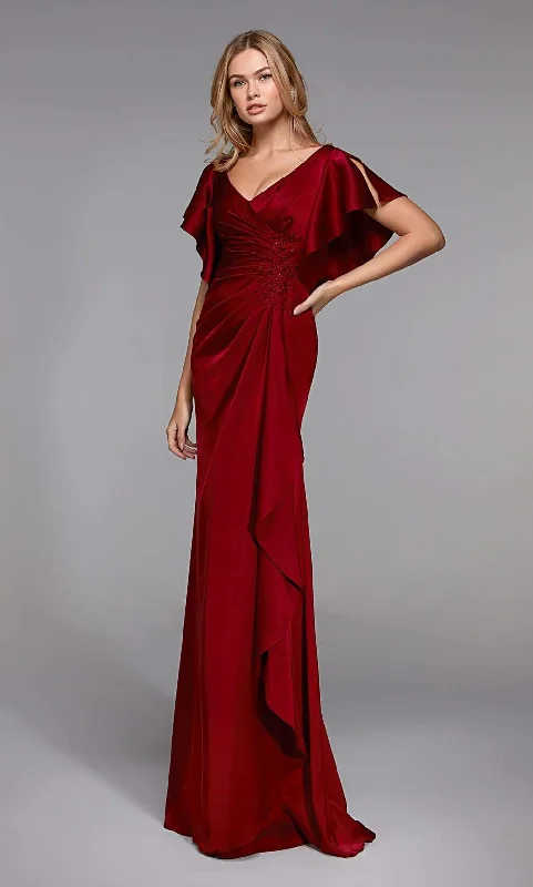 Alyce Paris - 27520 Flutter Sleeve Draping Long Dress