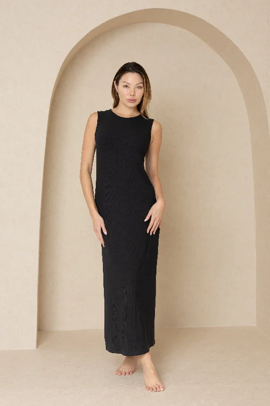 Black Basic Jumper Maxi