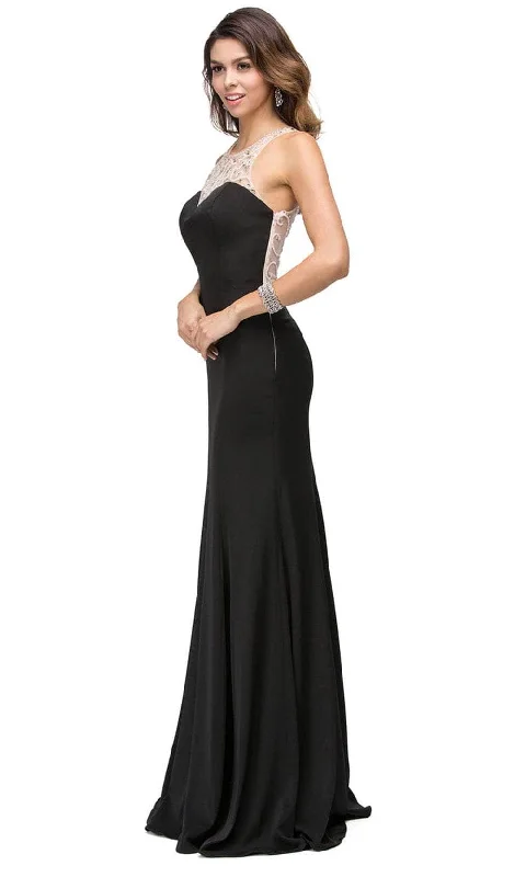 Dancing Queen 9715 - Beaded Illusion Long Dress