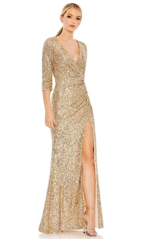 Ieena Duggal 42015 - Quarter Sleeve Sequin Evening Dress