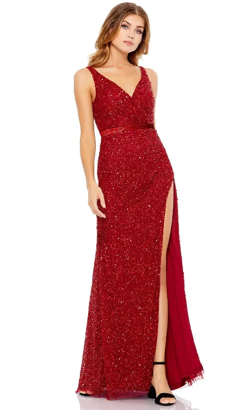 Mac Duggal 9110 - Fully Sequined V-neck Evening Dress