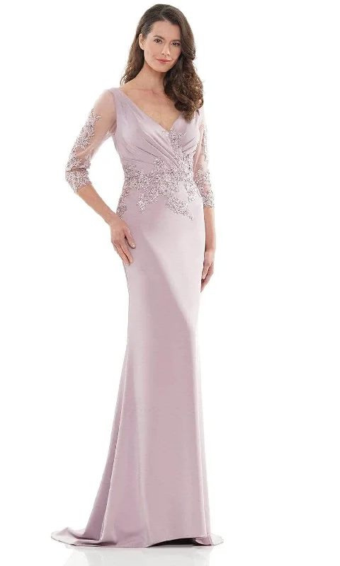 Marsoni by Colors - Applique Detailed Evening Dress MV1145 - 1 pc Dusty Rose in Size 6 Available