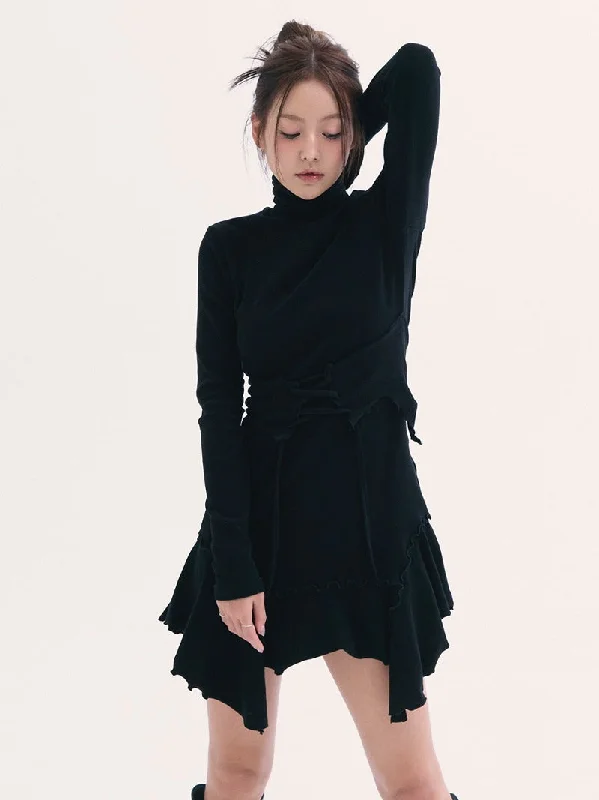 [BABLETWO] FW 23 Ophelia DRESS BLACK