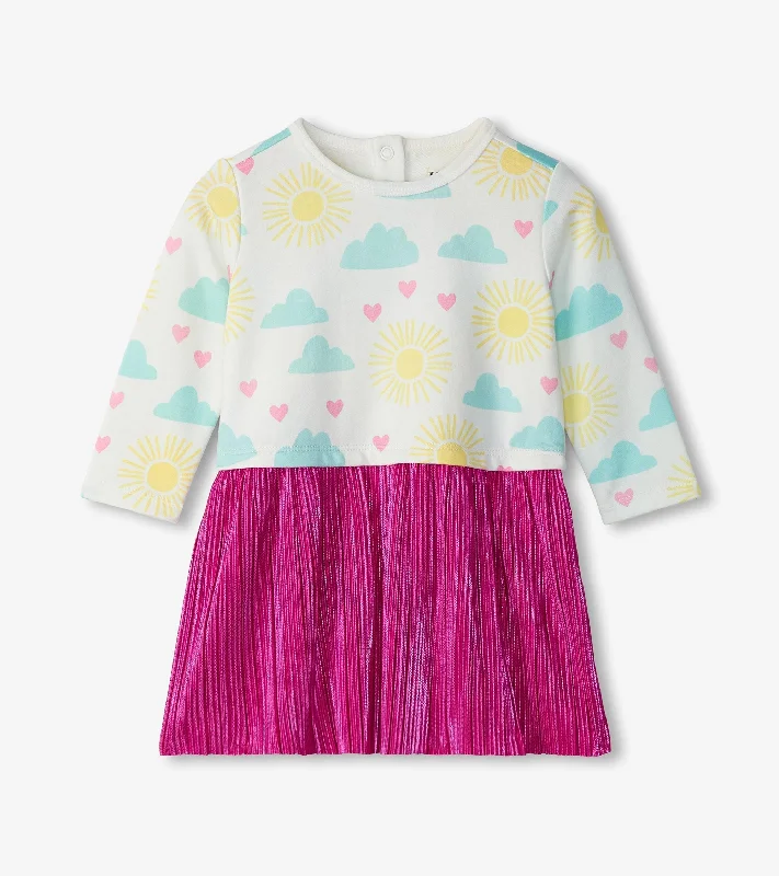 Baby & Toddler Girls Happy Skies Layered Knit Dress