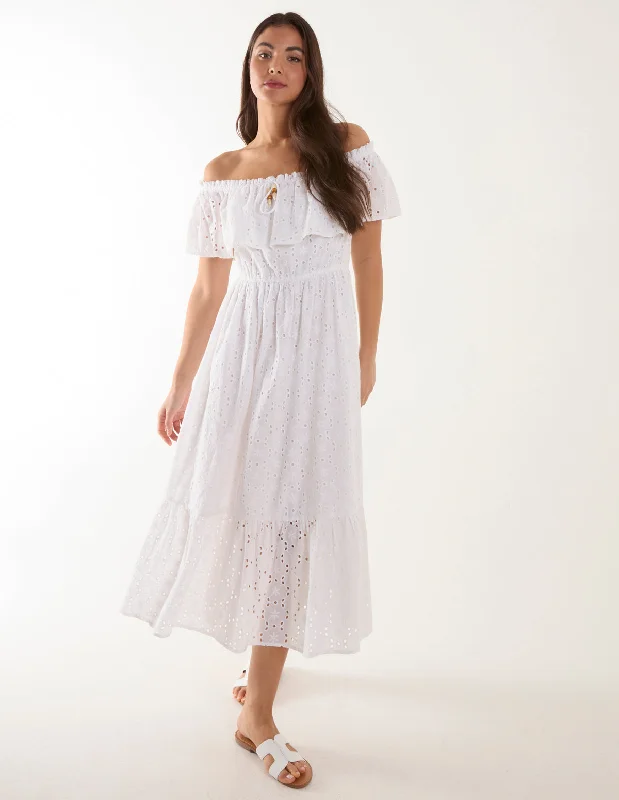 Bardot Beaded Broderie Dress