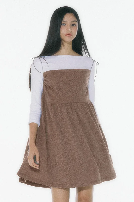 [DEARSTALKER] FW 24 SARA SHIRRING DRESS - BROWN