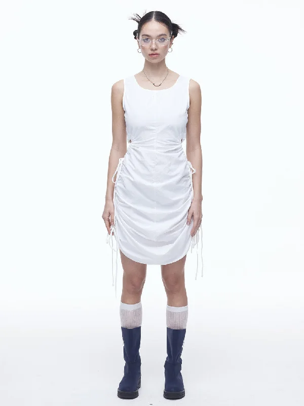 [DILETTANTISME] SS 24 Nylon Heart String Dress (OW)