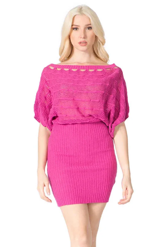 Dolman Sleeve Knit Dress