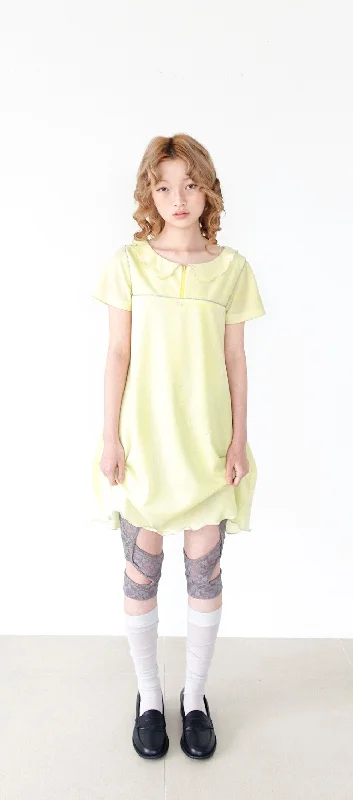 [FAERIE] SS 24 (fa.er.ie) mesh lining babydoll dress (lemon)