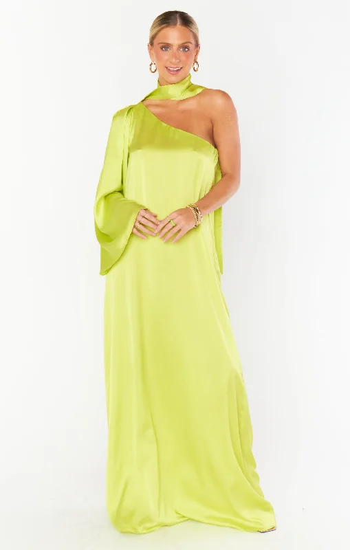 Get Together Dress ~ Citrine Luxe Satin