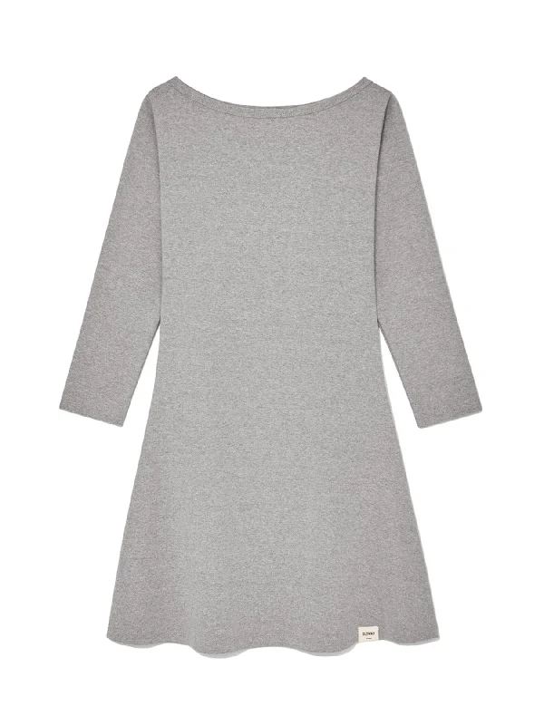 [GLOWNY] FW 24 3/4 G COMFORT DRESS (GRAY)