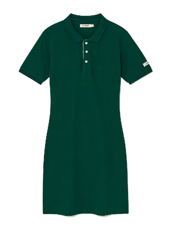 [GLOWNY] SS 24 HERITAGE POLO DRESS (GREEN)