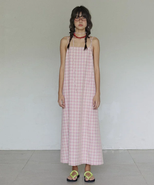 [HOKUSPOKUS] SS 24 Cottage check dress / Check pink