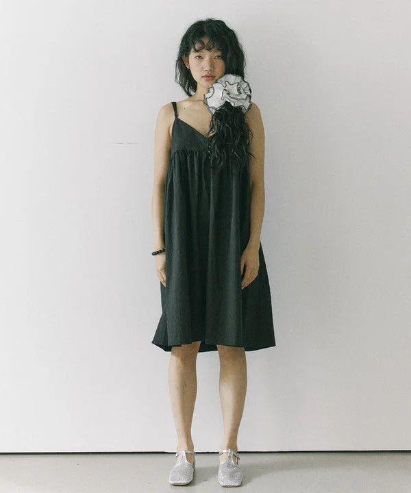 [HOKUSPOKUS] Summer 24 Volume slip dress / Black