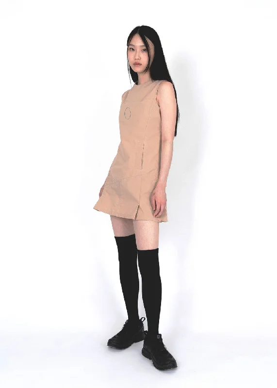 [IINA OFFICIAL] FW 24 REFLECTIVE 4 POCKETS DRESS (BEIGE)