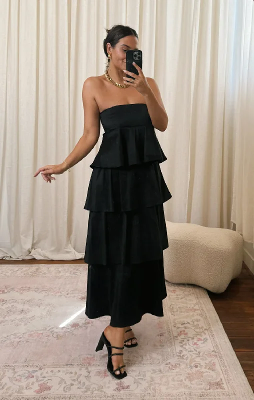 Meet Cute Dress ~ Black Taffeta