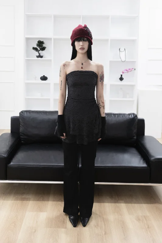 [MIAE] FW 24 Shirring tube top dress (Gray)