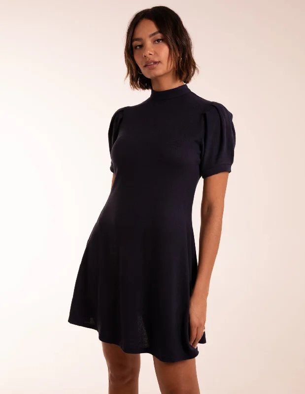 Puff Sleeve Smock Dress