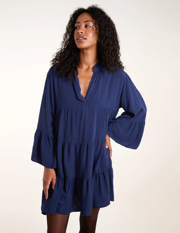 V Neck Smock Dress