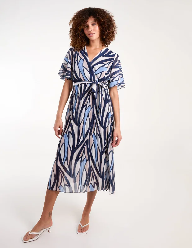 Wrap Over Pleat Dress