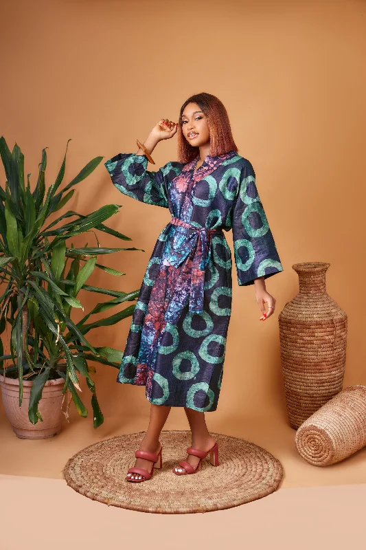 Ruba  Adire Kaftan Dress