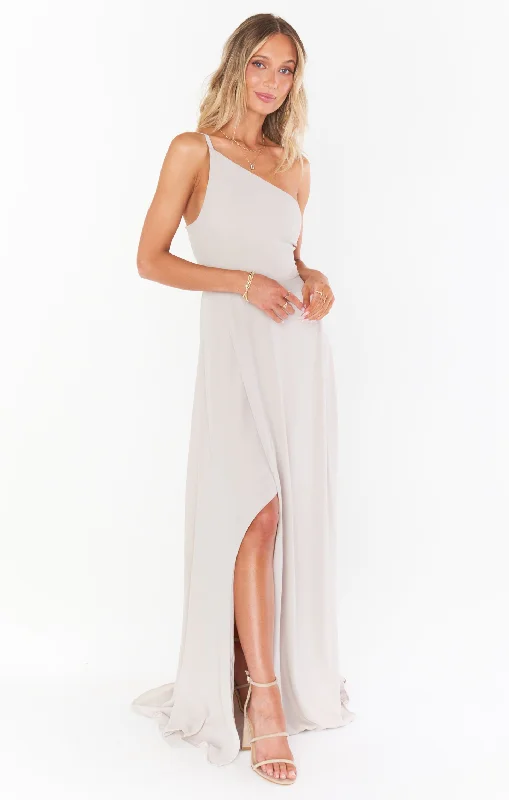 Shannon One Shoulder Dress ~ Show Me the Ring Crisp