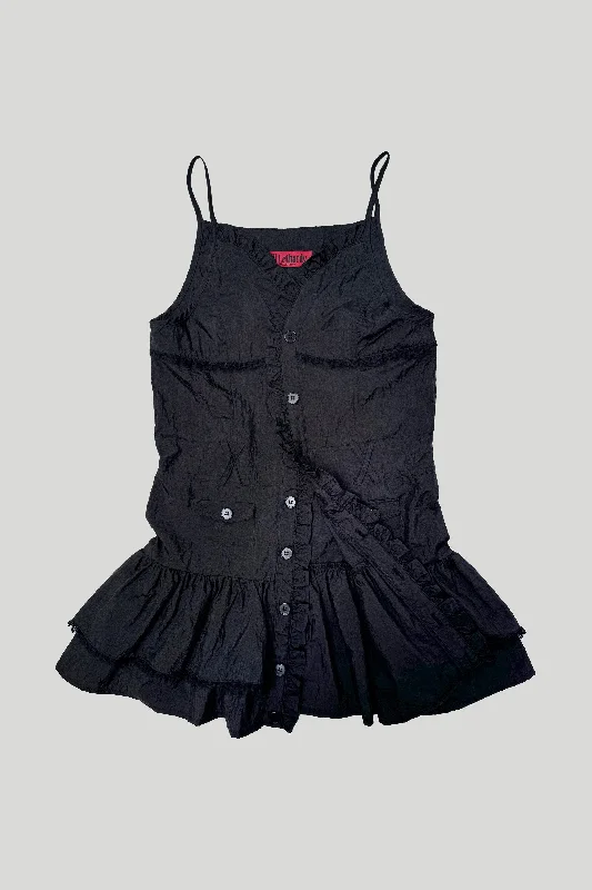 [STILL LETHARDY] FW 24 RUFFLE BUTTON DRESS